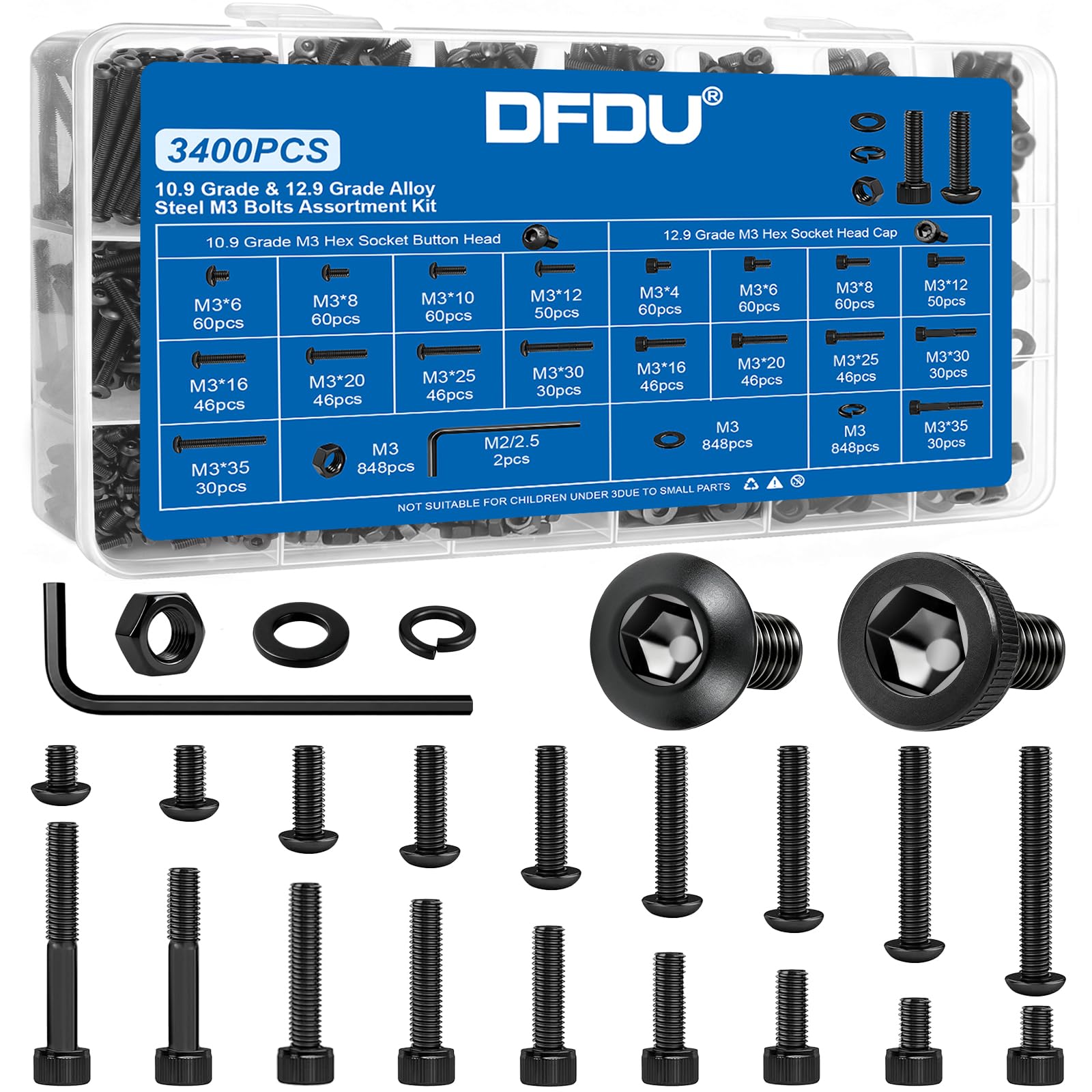 Metric Screw & Bolt Assortment Kit - 2380 Pieces -21 Metric Screw & Bolt Assortment Kit - 2380 Pieces -21
