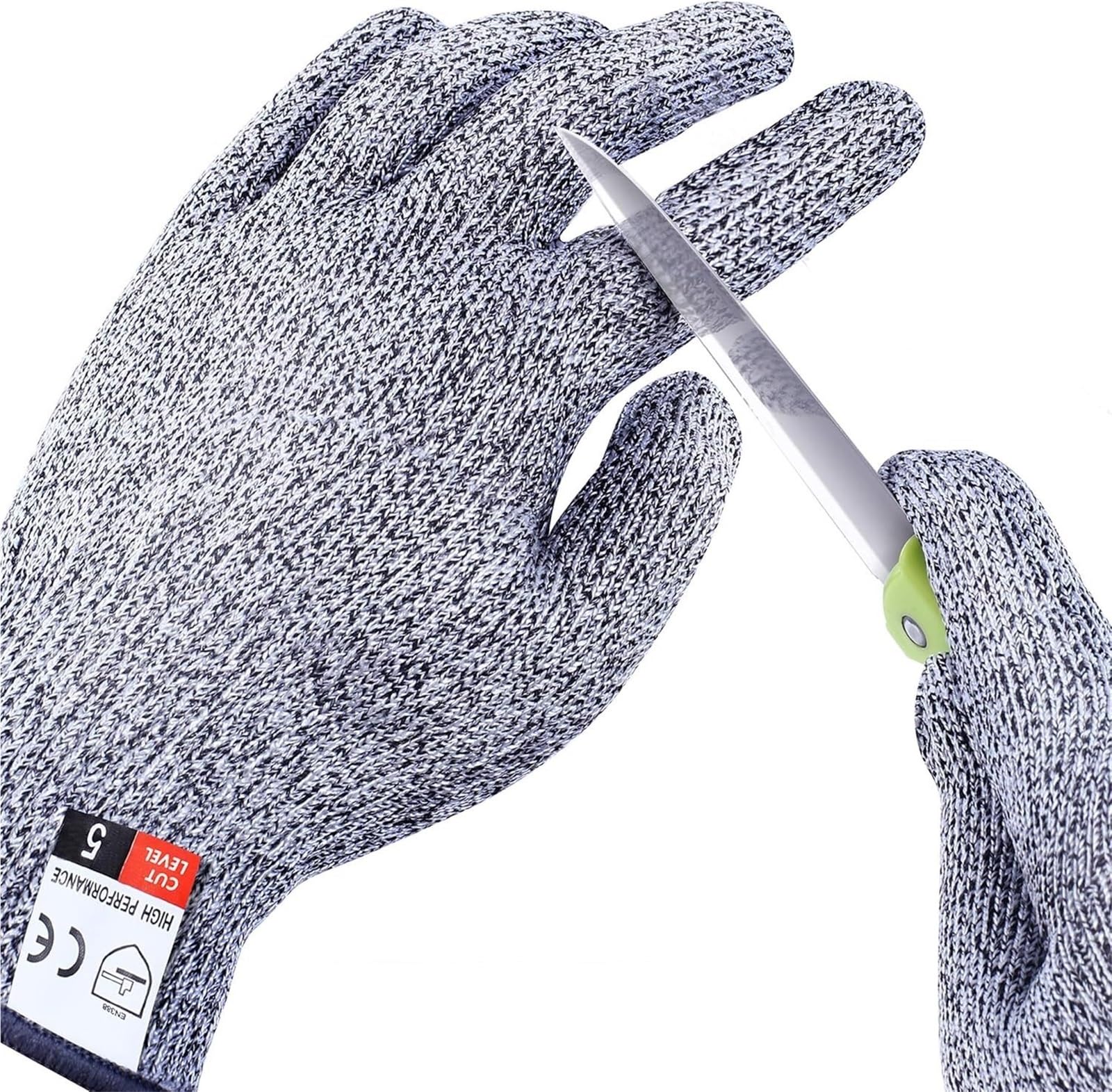 1 par de guantes anticorte nivel 5 protección for cocina, seguridad for cortar carne y madera Resistente a pinchazos(Medium)