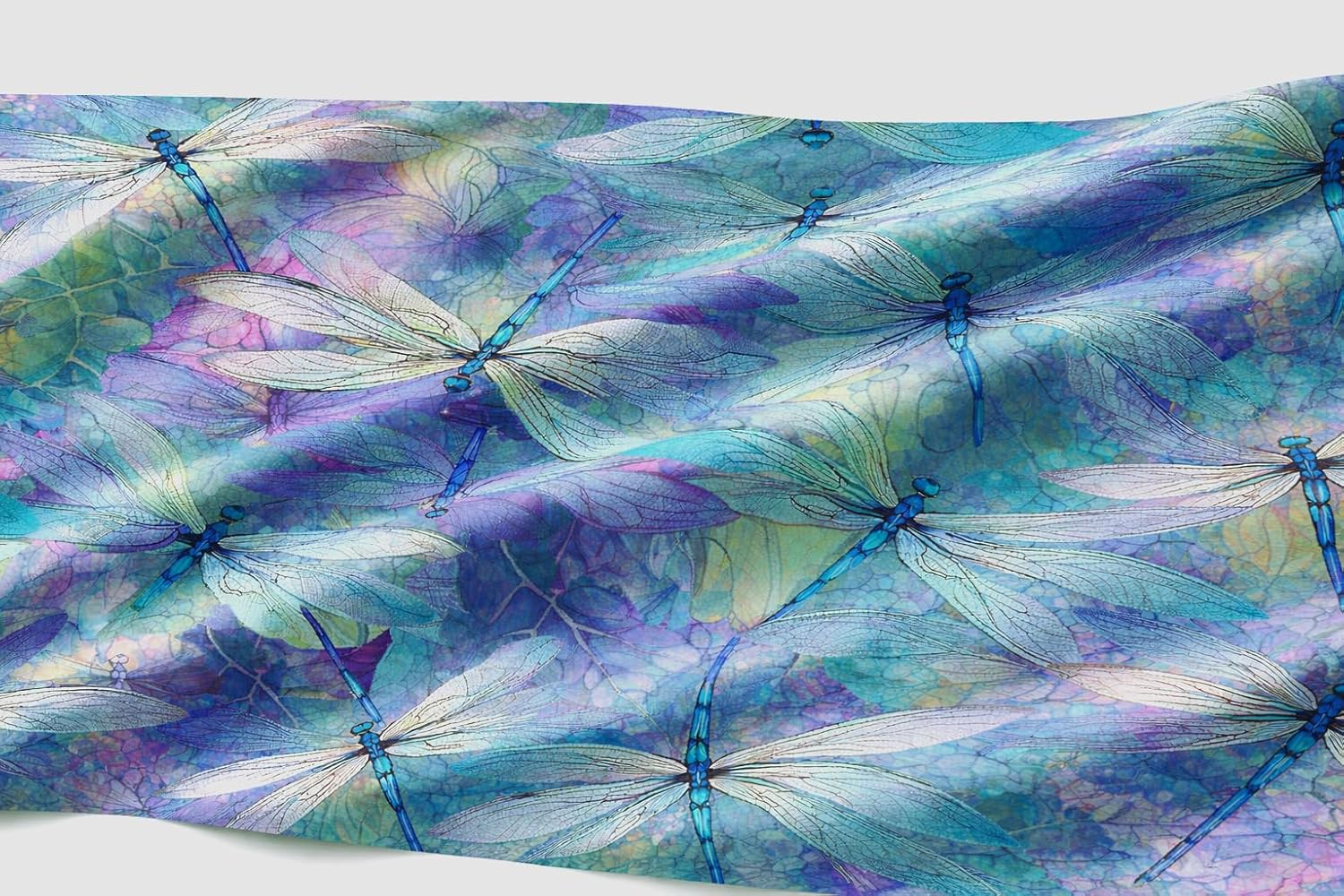 100% Cotton Fabric by the Yard, Pastel Dragonfly Dream, Fabric for Quilting, Crafts, and Sewing, Timeless Treasures Dragonfly Illusion