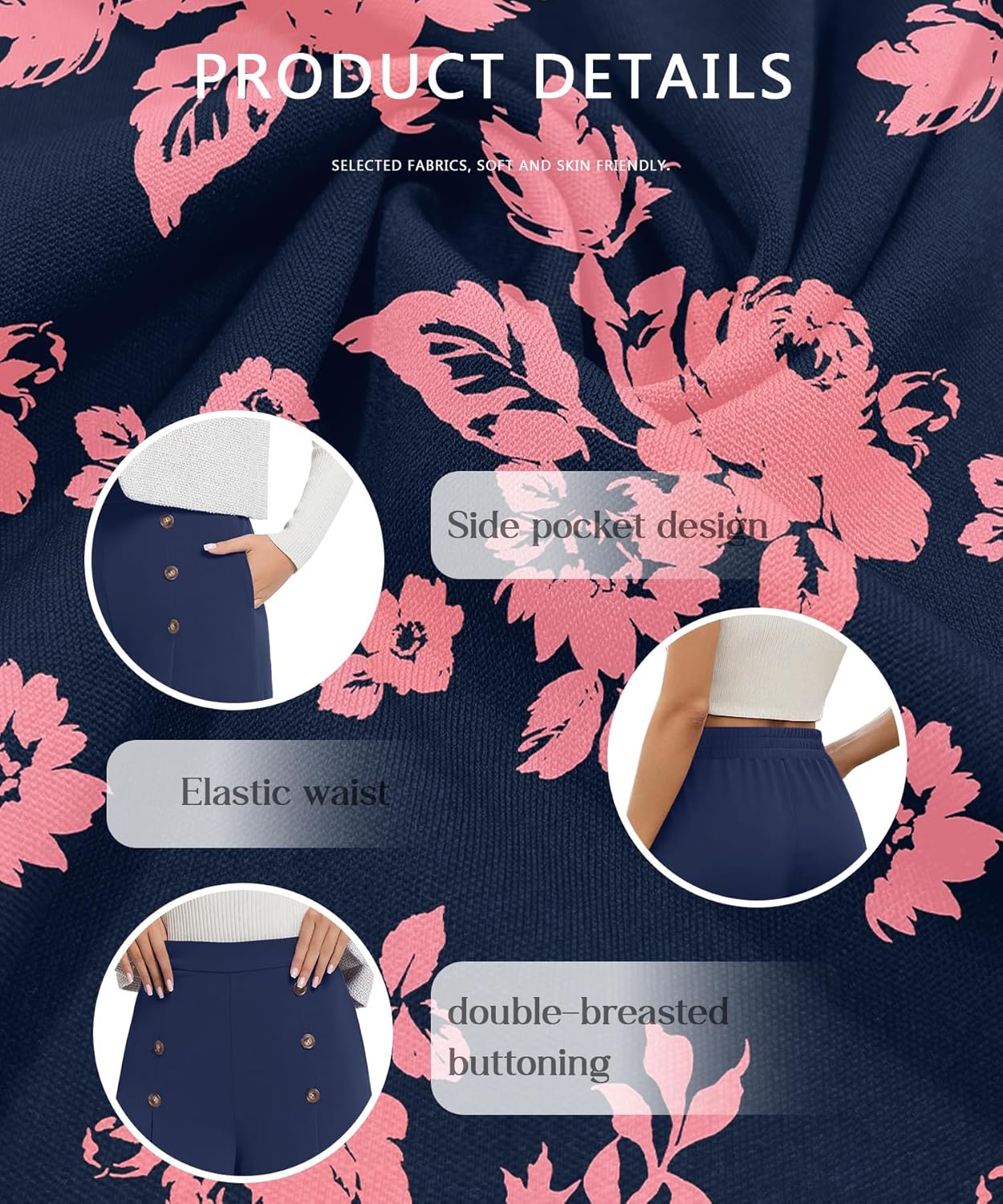 KUOTAI Womens Baggy Wide Leg Pants High Waisted Lounge Casual Loose Palazzo Trousers with Pockets - Image 5