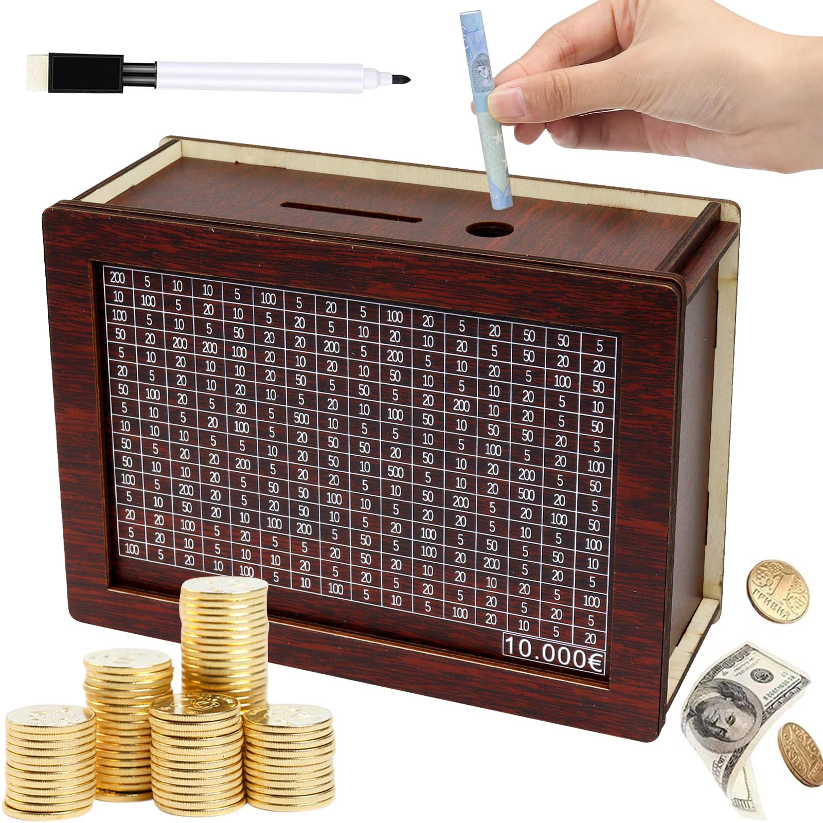 May Huang Sparbu00f6ssa Tru00e4, Sparbu00f6ssa Med Ekonomimu00e5l Och Siffror Att Kryssa Ihop, U00e5teranvu00e4ndbar Tru00e4bank, Spargris Fu00f6r Att Hju00e4lpa Vuxna Och Barn Fu00f6r Att Spara Vana (B10 000 May Huang Sparbu00f6ssa Tru00e4, Sparbu00f6ssa Med Ekonomimu00e5l Och Siffror Att Kryssa Ihop, U00e5teranvu00e4ndbar Tru00e4bank, Spargris Fu00f6r Att Hju00e4lpa Vuxna Och Barn Fu00f6r Att Spara Vana (B10 000