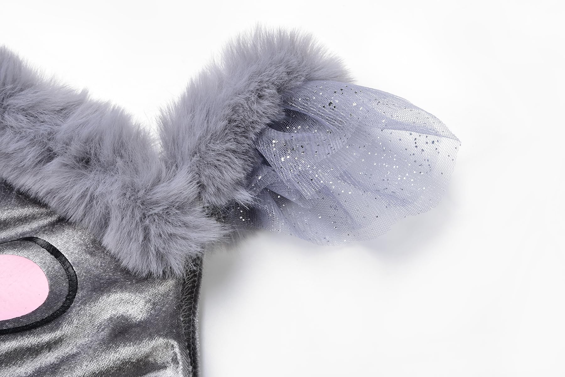 ReliBeauty Disfraz Ratón Niña 3-12 Años Vestido Animales Accesorios con Orejas Cola Carnaval Halloween