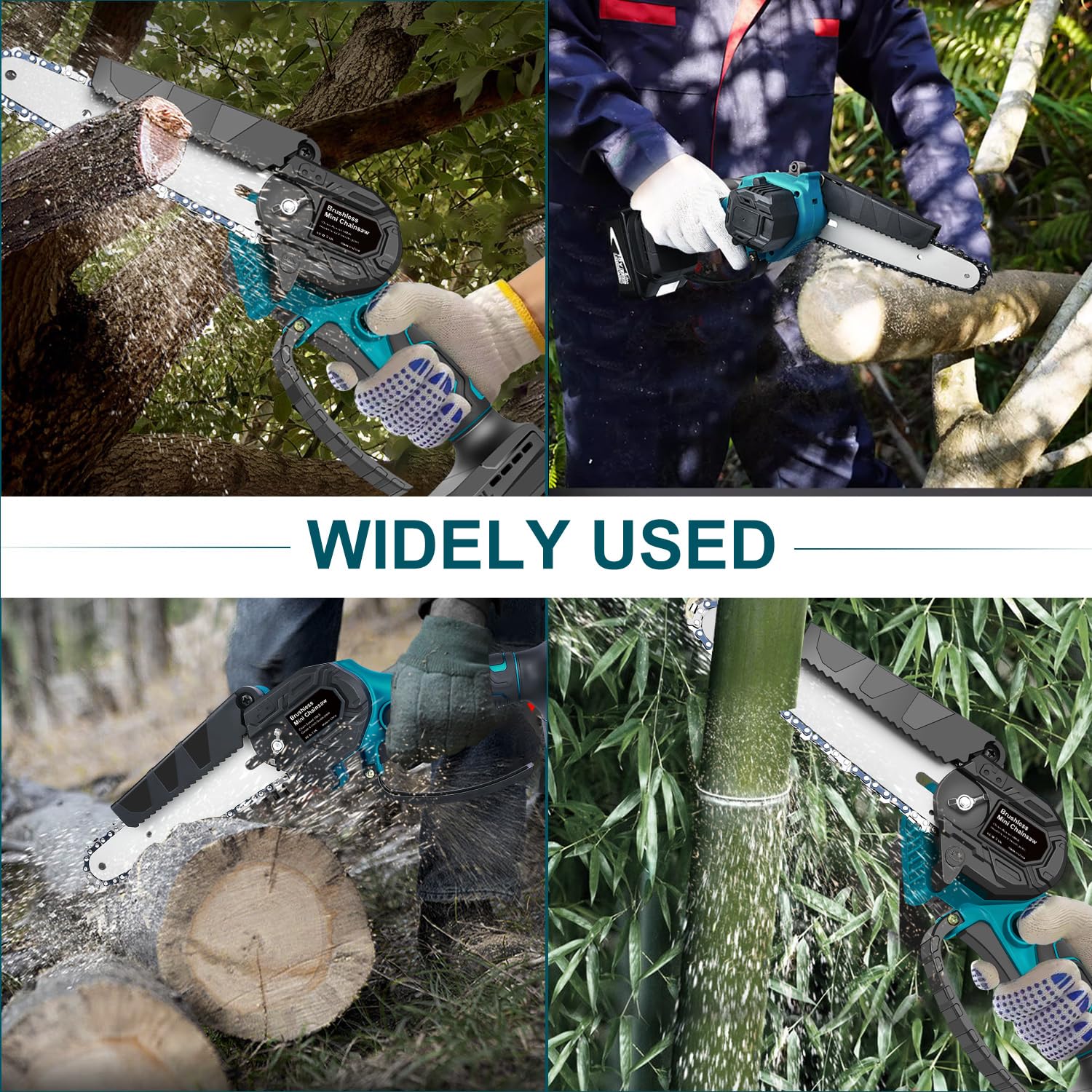 Makita - Mini motosierra eléctrica de 18 V, 600 W, sin escobillas, motosierra eléctrica de 15,2 cm, motosierra de mano para tijeras de jardín, corte de madera (sin batería)
