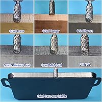 Vista 5 de 8Pcs Carbide Burr Set 1/4 Shank w/Clear Box Max Head Dia 10mm Die Grinder Bits Rotary Tools Attachment Kit Rasp Accessories Metal Wood Stone Steel