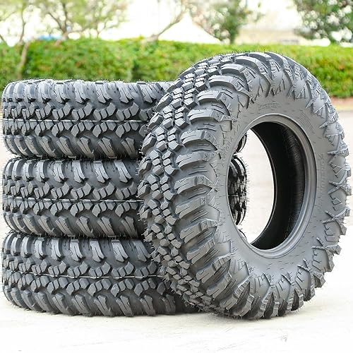 Set of 4 (FOUR) Forerunner Aurora A/T ATV UTV All-Terrain Off-Road Radial Tires-30x10.00R14 30x10R14 30x10x14 79J Load Range 8 Ply BSW Black Side Wall