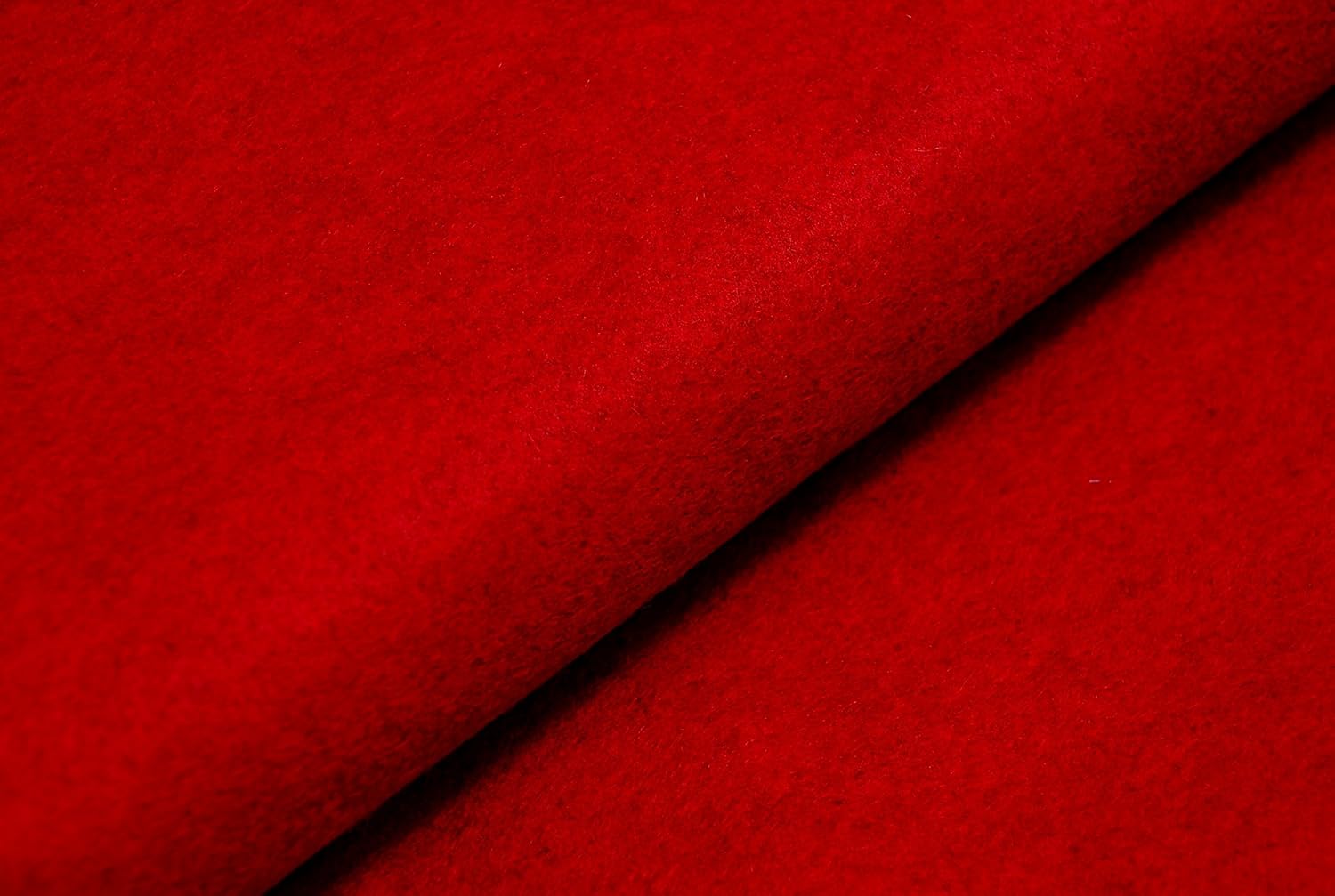 Handicraft Wool/Viscose Felt Fabric Material Marl RED V21, 1Mtr 100cm