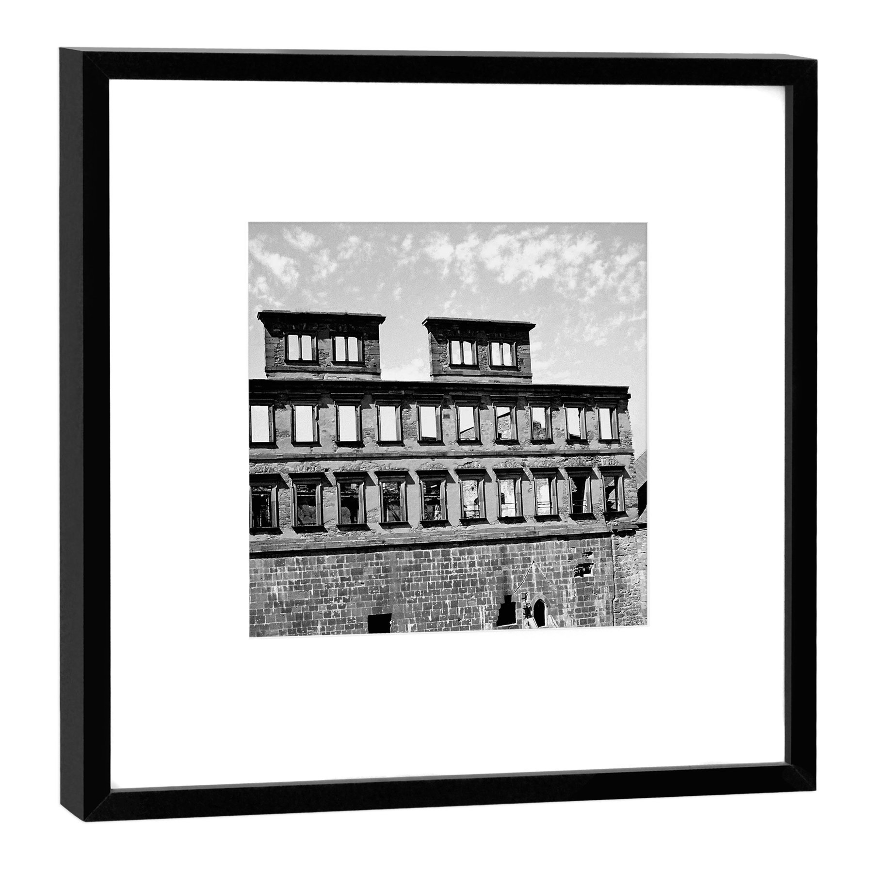 Impression photo Heidelberg 27x27 cm : idée cadeau souvenir de la ville en cadre noir