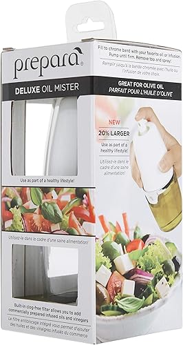 Vista 7 de Prepara Deluxe Oil Mister, banda cromada, blanco/cromo