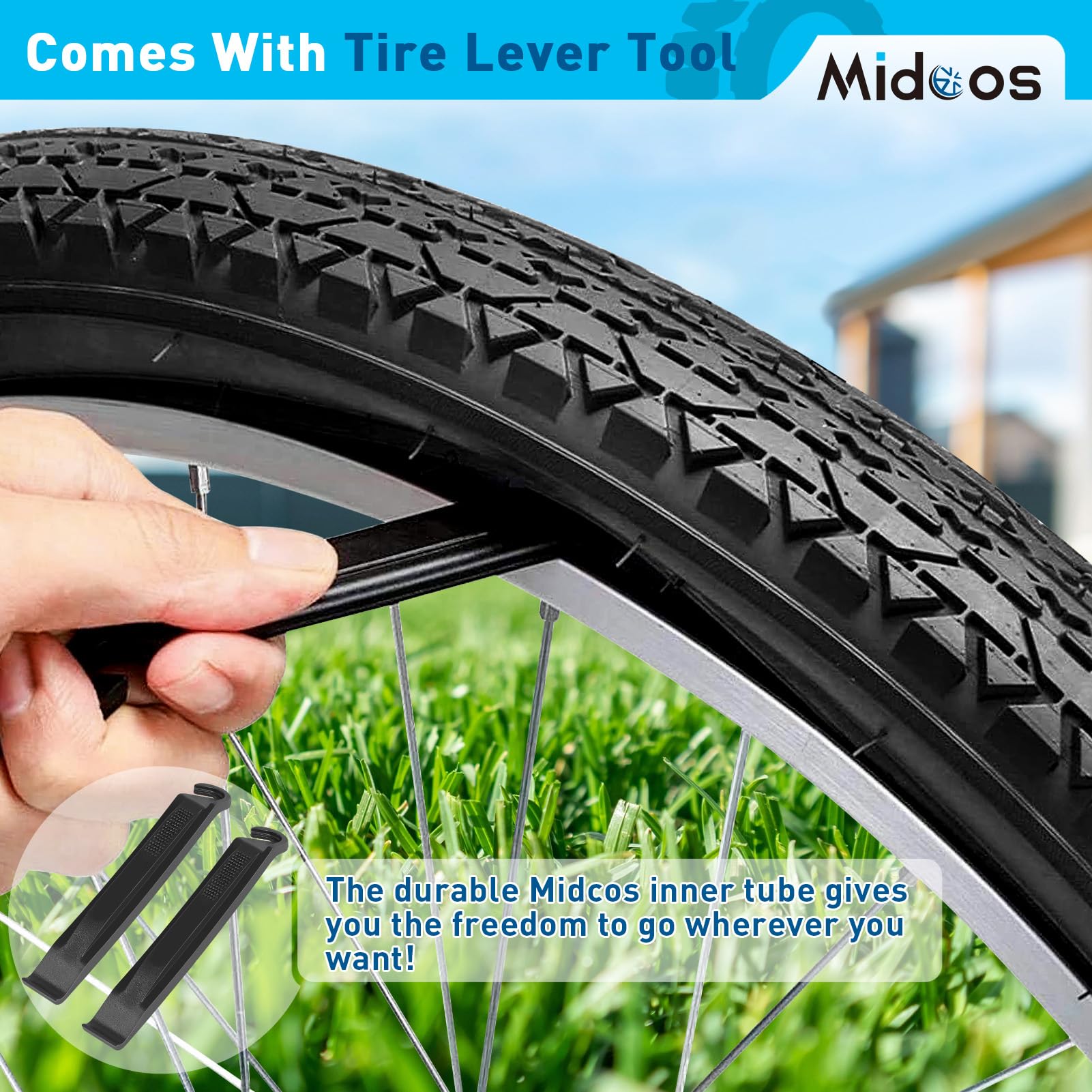 Amazon | Midcos 24 x 2.5/3インチ バイクチューブ 2個パック