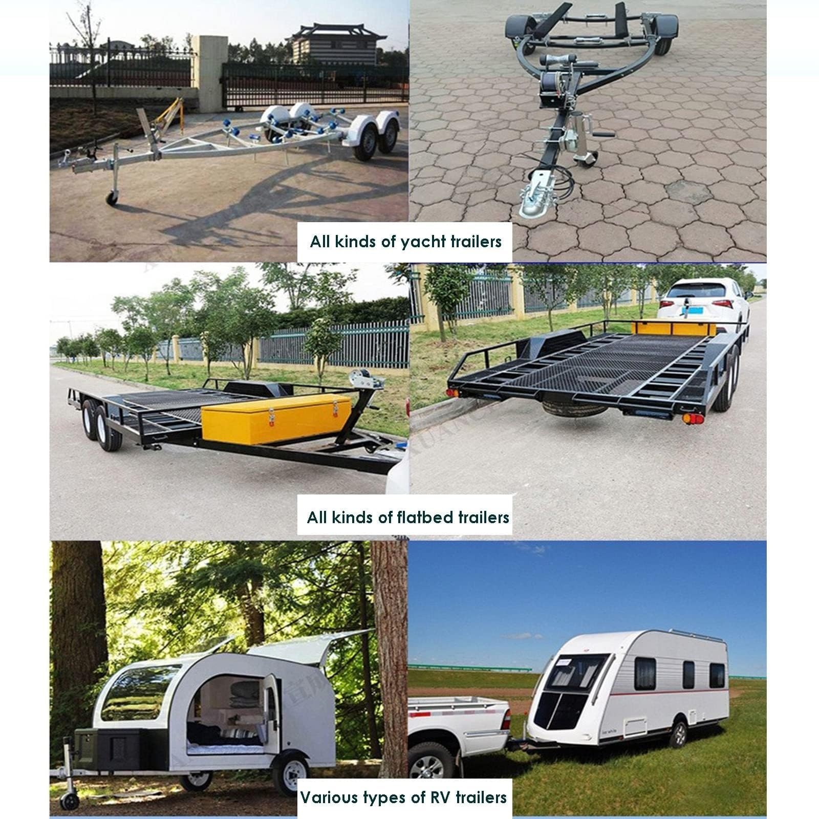 Podnośnik do wózka obrotowego do dużych obciążeń, składany uchwyt koła podporowego, obrotowy podnośnik z kołami 10", do podnoszenia łodzi
