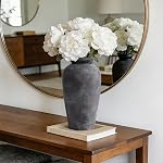 Starttag Large Ceramic Rustic Vase, 11 inch Farmhouse Flowers Tall Vase Vintage Texture Pottery Floor Indoor for Table, Centerpieces, Living Room Home Decor, Bronze