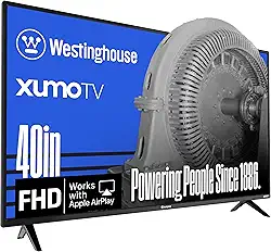 Westinghouse Smart TV de 40 polegadas, FHD 1080P Xumo TV com controle remoto de voz, televisão de tela plana com Dolby Atmos, Blueooth, Apple AirPlay, Wi-Fi e conectividade móvel