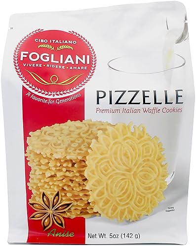 Fogliani Galletas de gofres de Anís Pizzelle (paquete de 1)