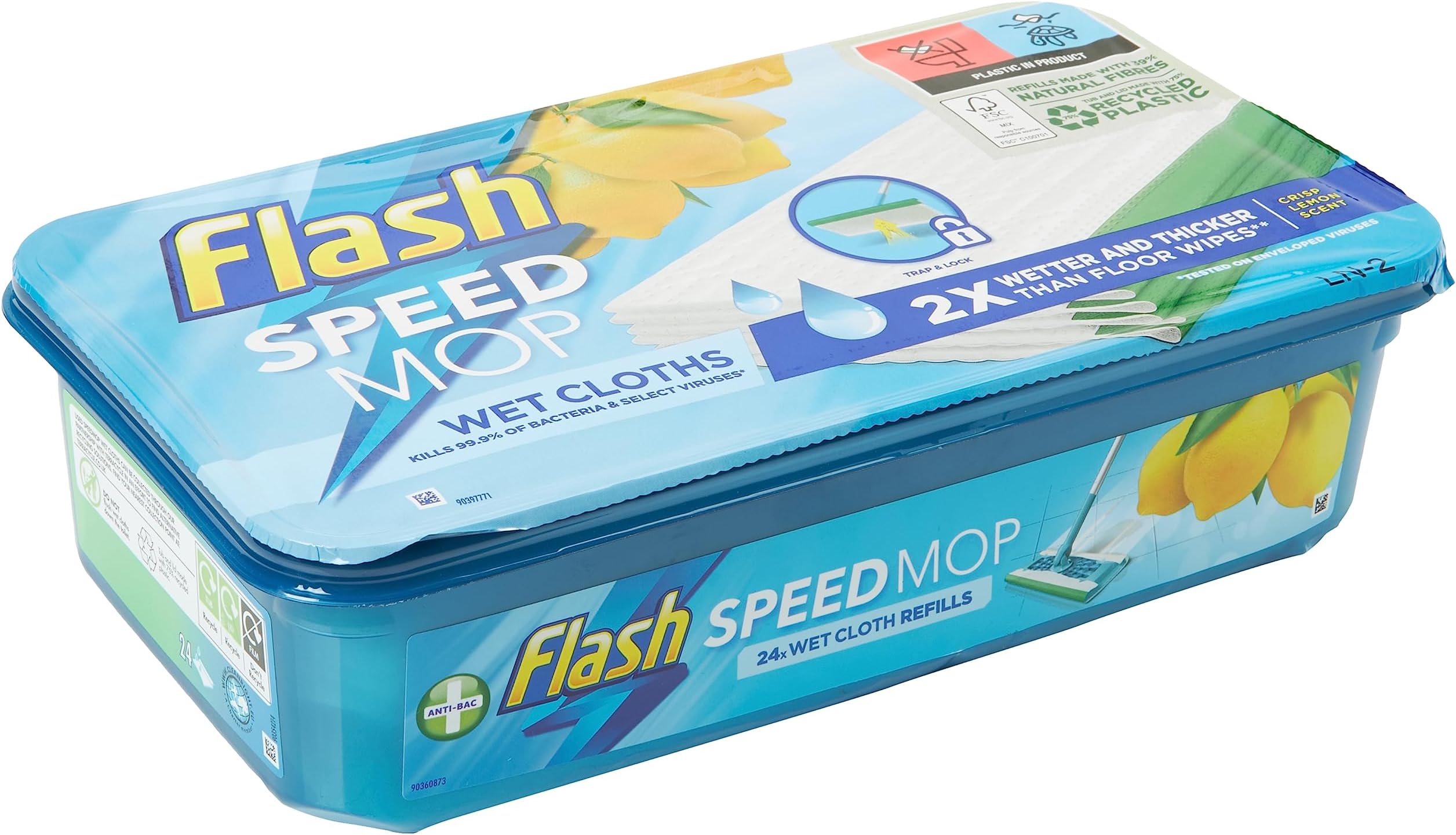 24 Pack Flash Speed mop Replacement Hygiene Mop Refill Wet Cloths