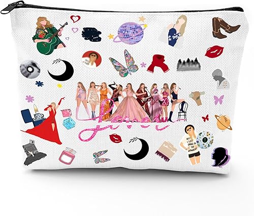 Gdnia Bolso lindo del cosmético del bolso de las mujeres del lino de la cremallera del bolso de, 1