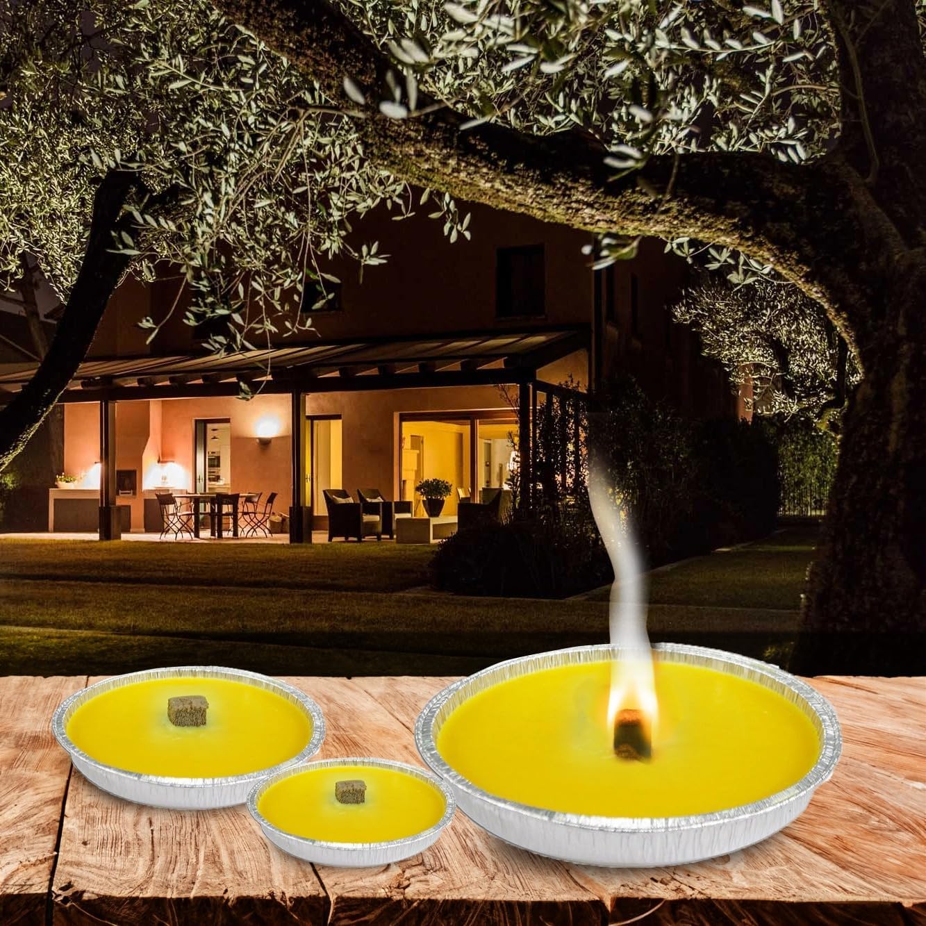 Candele Citronella In Vaso Alluminio - Set 10 Pezzi, Diametro 11cm, Made In Italy, Antizanzare - Foto 9