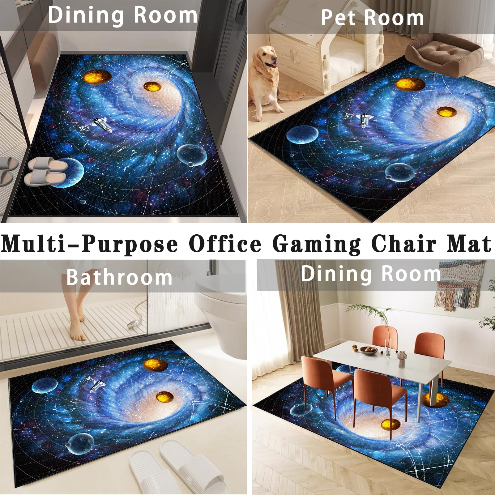 200 x 300 cm Tapis pour Fauteuil, Tapis de Chaise de Bureau, Tapis Gaming Sol pour Sols durs pour Parquet, Tapis Protège Sol, Antidérapant Protège Parquet Chaise Roulettes, Tapis de Sol Bureau