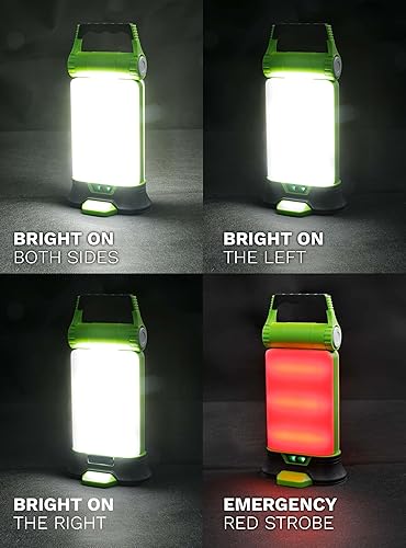 Miniatura 4 de Linterna de campamento, 1500LM 2COB, linterna recargable de 180 giratoria, luz de campamento con capacidad de 4000, cargador de teléfono,