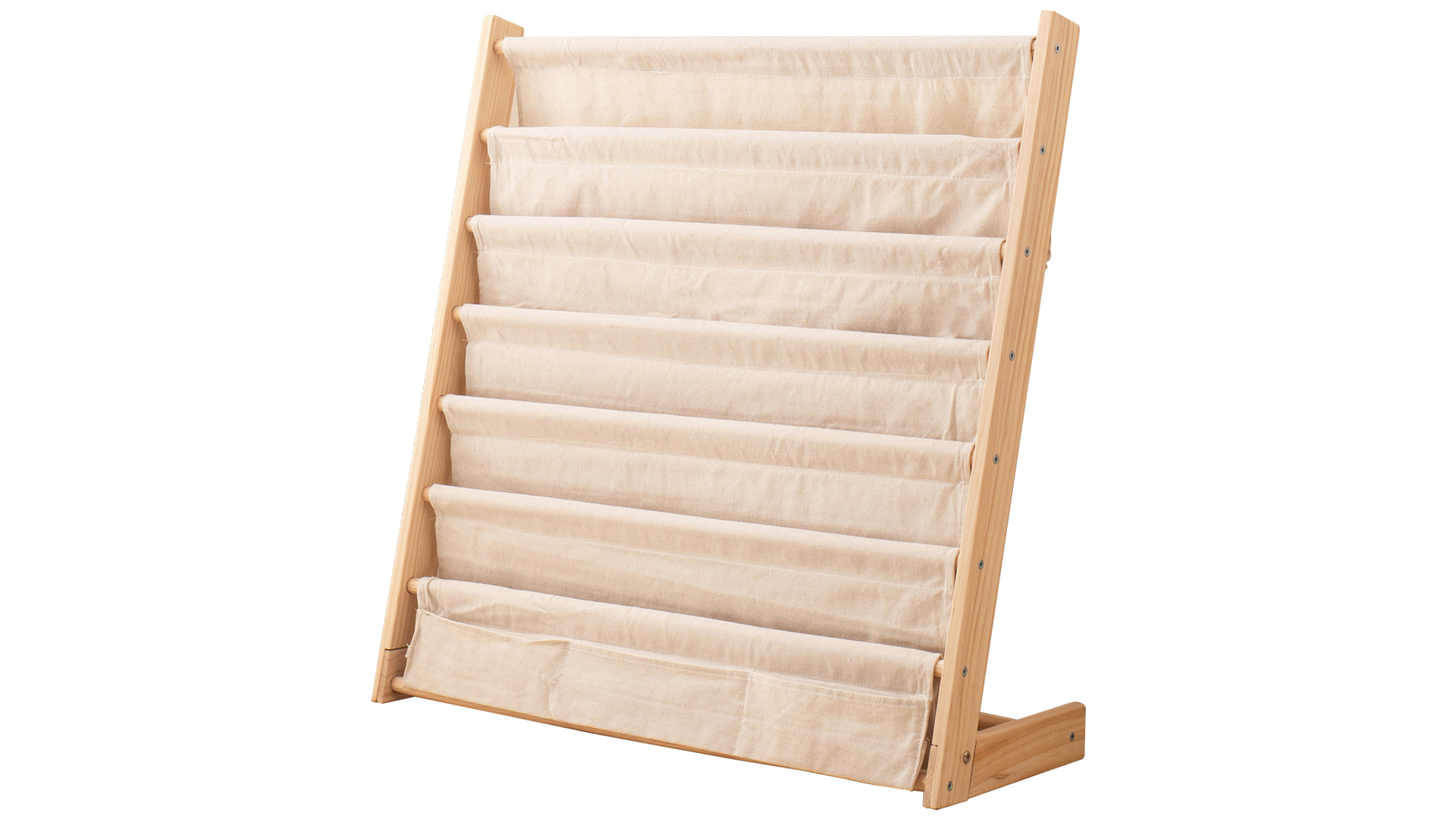 Amazon.com: Wooden Bookshelf for Kids Wood Bookrack Canvas Book