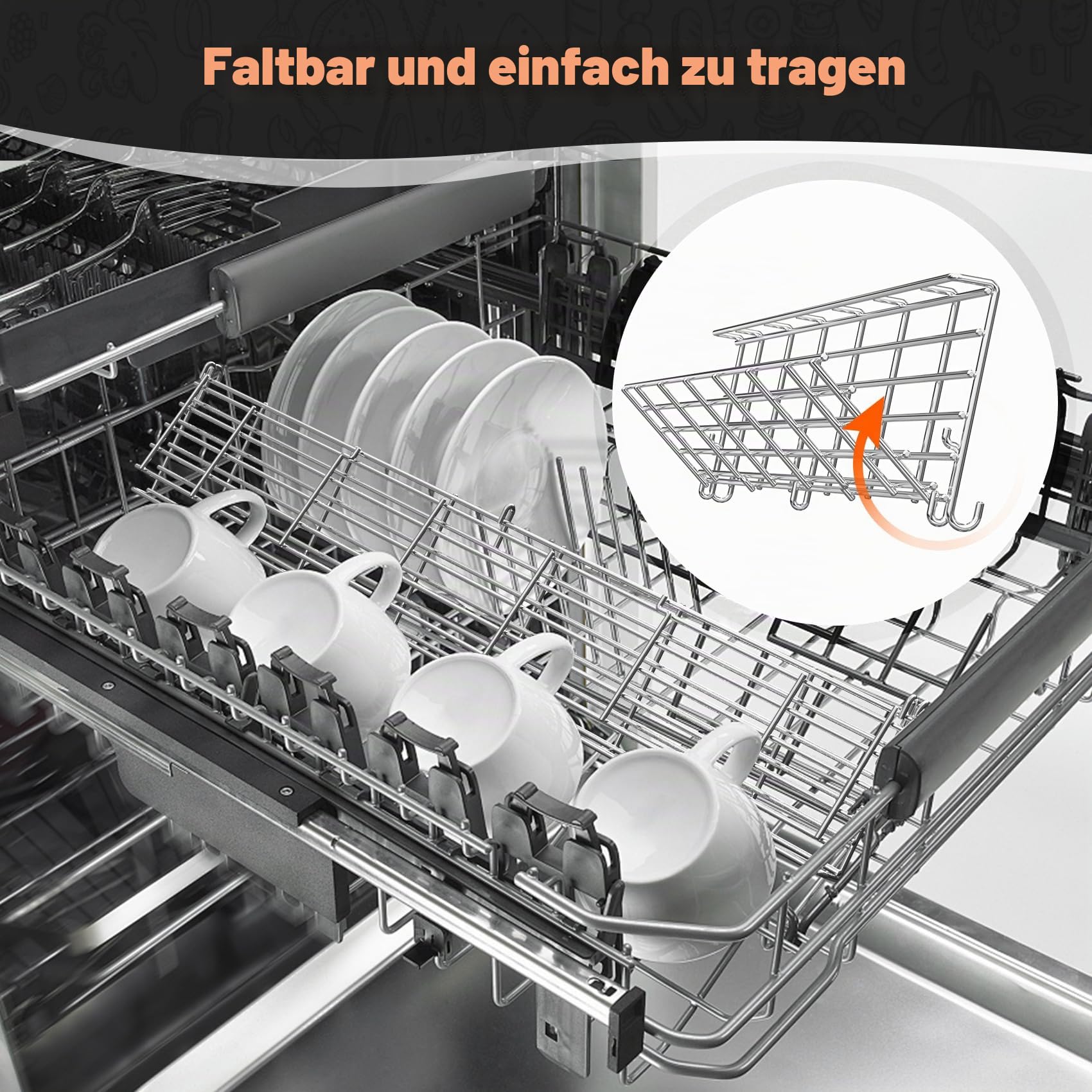 onlyfire Edelstahl Warmhalterost für Weber Genesis II 400 Series Gasgrills, 66045 Grill Warmhalterost für Genesis II E 410, II S-410, II SE 410, II S-435, II E-435, Grillrost 83×24×5cm