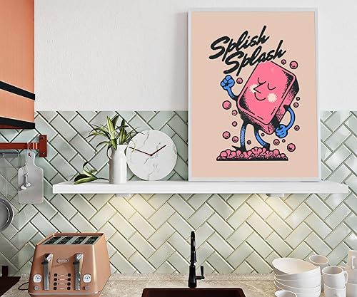 Miniatura 3 de Bathroom Wall Print, Retro Quote Wall Print, Decor Art Retro Art 90S Trendy Poster Bathroom Poster Quote Decor 90S Trendy,103