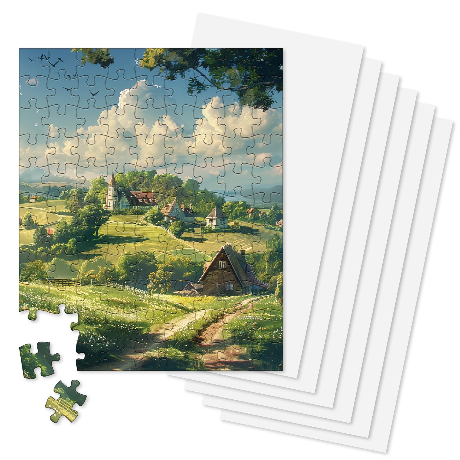 MOZOOSON 6 Puzzle Kleber Transparent, Puzzle Folie Selbstklebend, Puzzles Saver Can Fix The Puzzles, Puzzlekleber für 1000 Teile