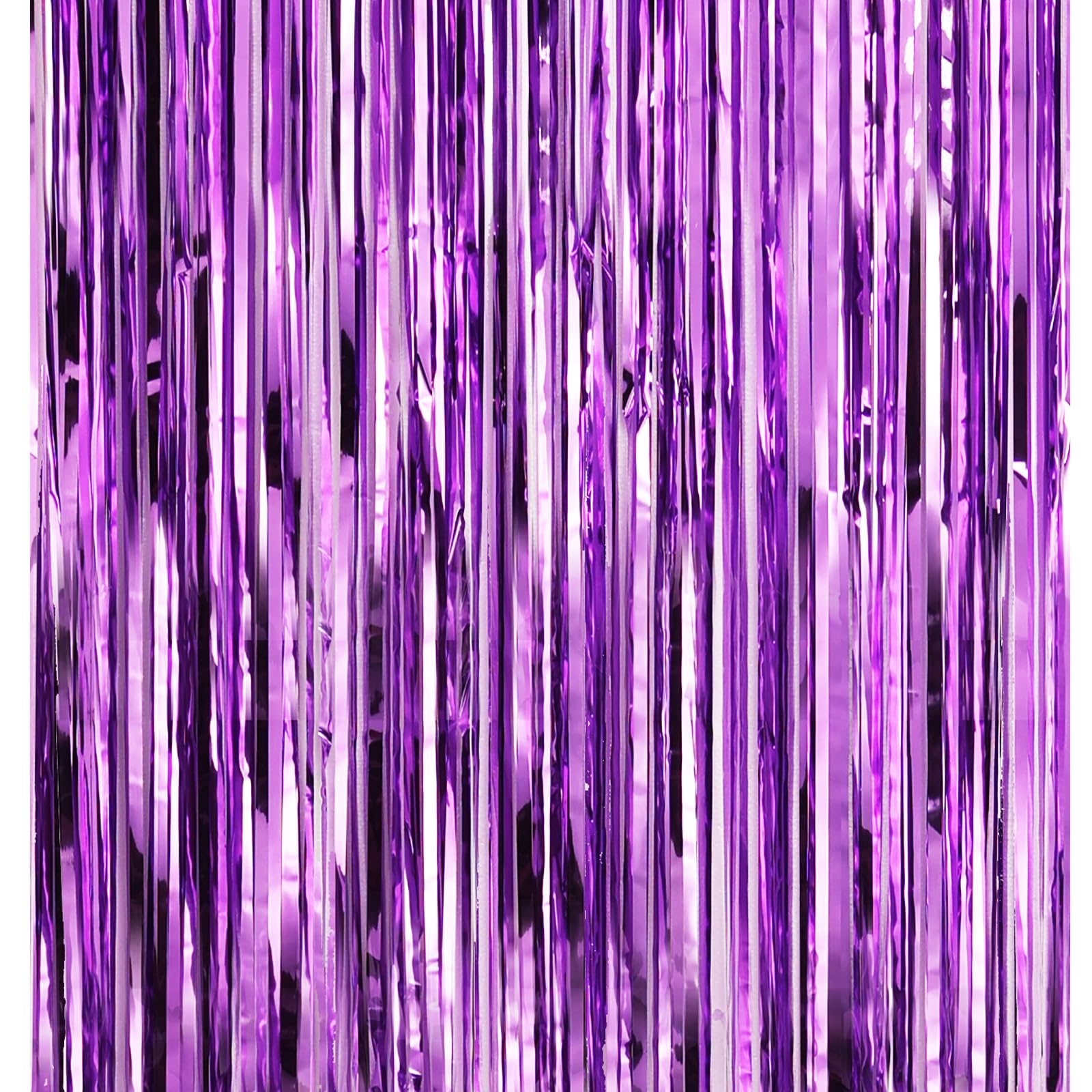 7 Pack 3.3 x 9.9 ft Purple Fringe Backdrop Streamers Party Decorations