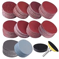 SIQUK 200 Stueck 50mm Klett-Schleifpapier fuer Dremel