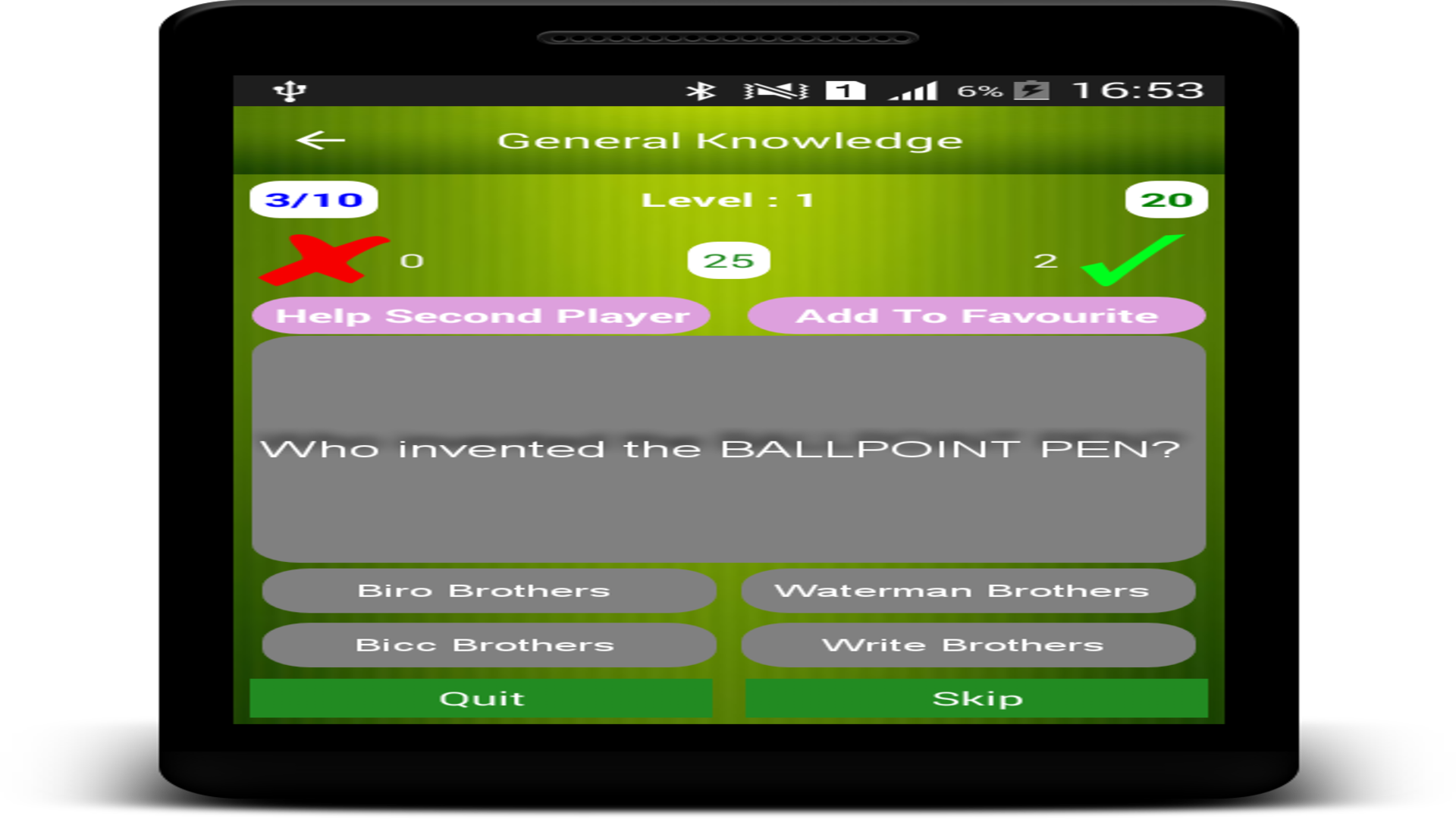 General Knowledge App on Amazon Appstore
