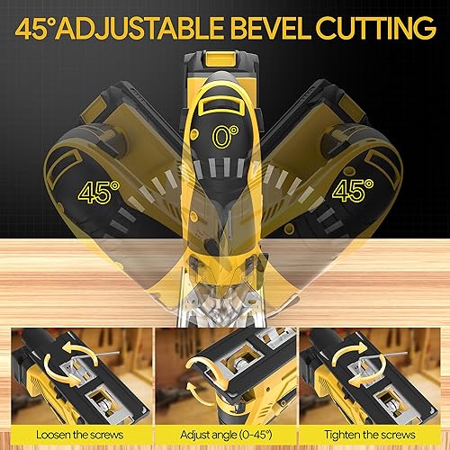 Miniatura 3 de Sierra de calar inalámbrica compatible con batería Dewalt de 20 V Max (sin batería), sin escobillas, velocidad variable, cortes biselados de 45, 3