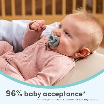 NUK Comfy Orthodontic Pacifiers, 0-6 Months, Timeless Collection, 5 Count (Pack of 1)