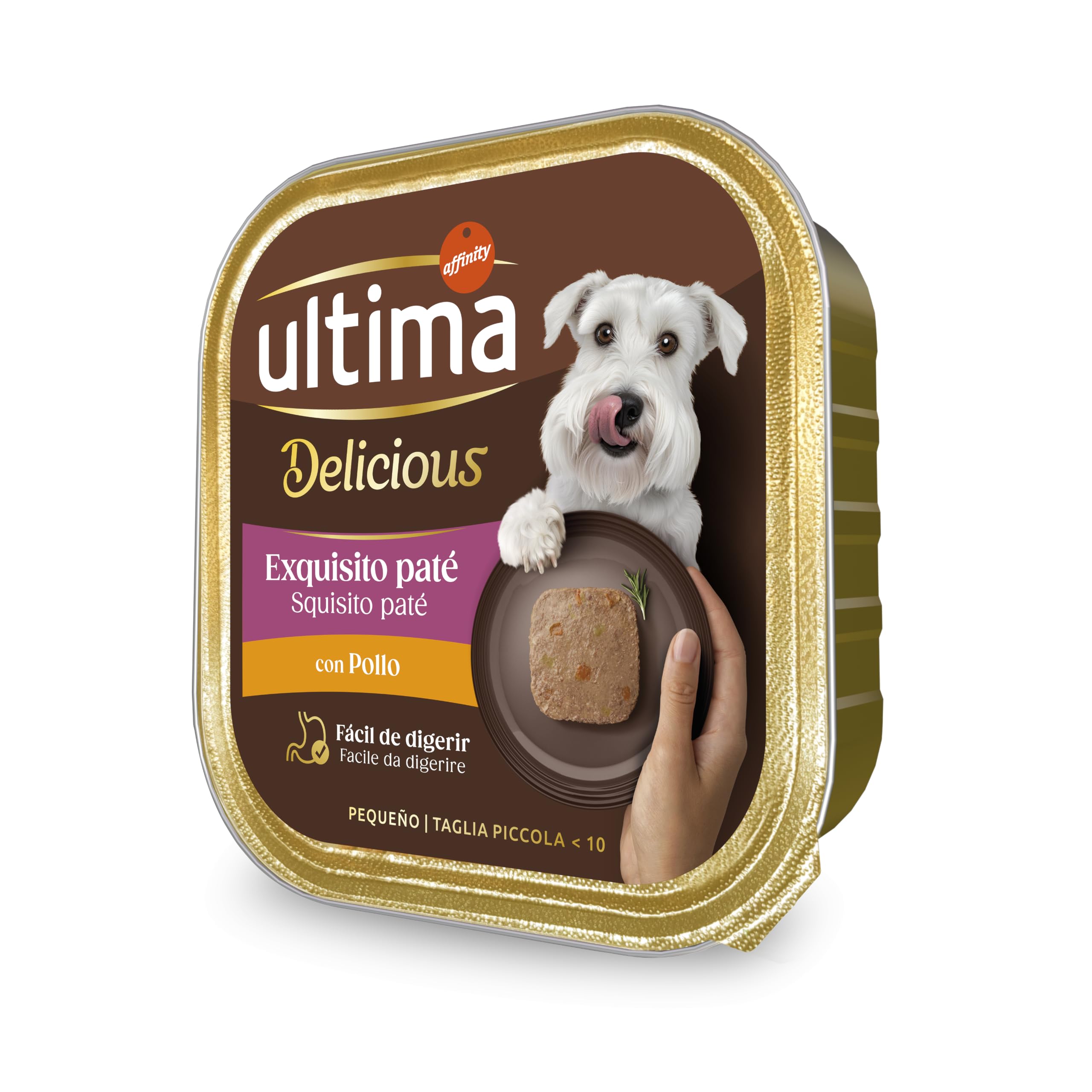 Ultima Fit & Delicious pour Chiens Mini pâté en Pot Saveur Saumon - Boîte 22 x 150 g