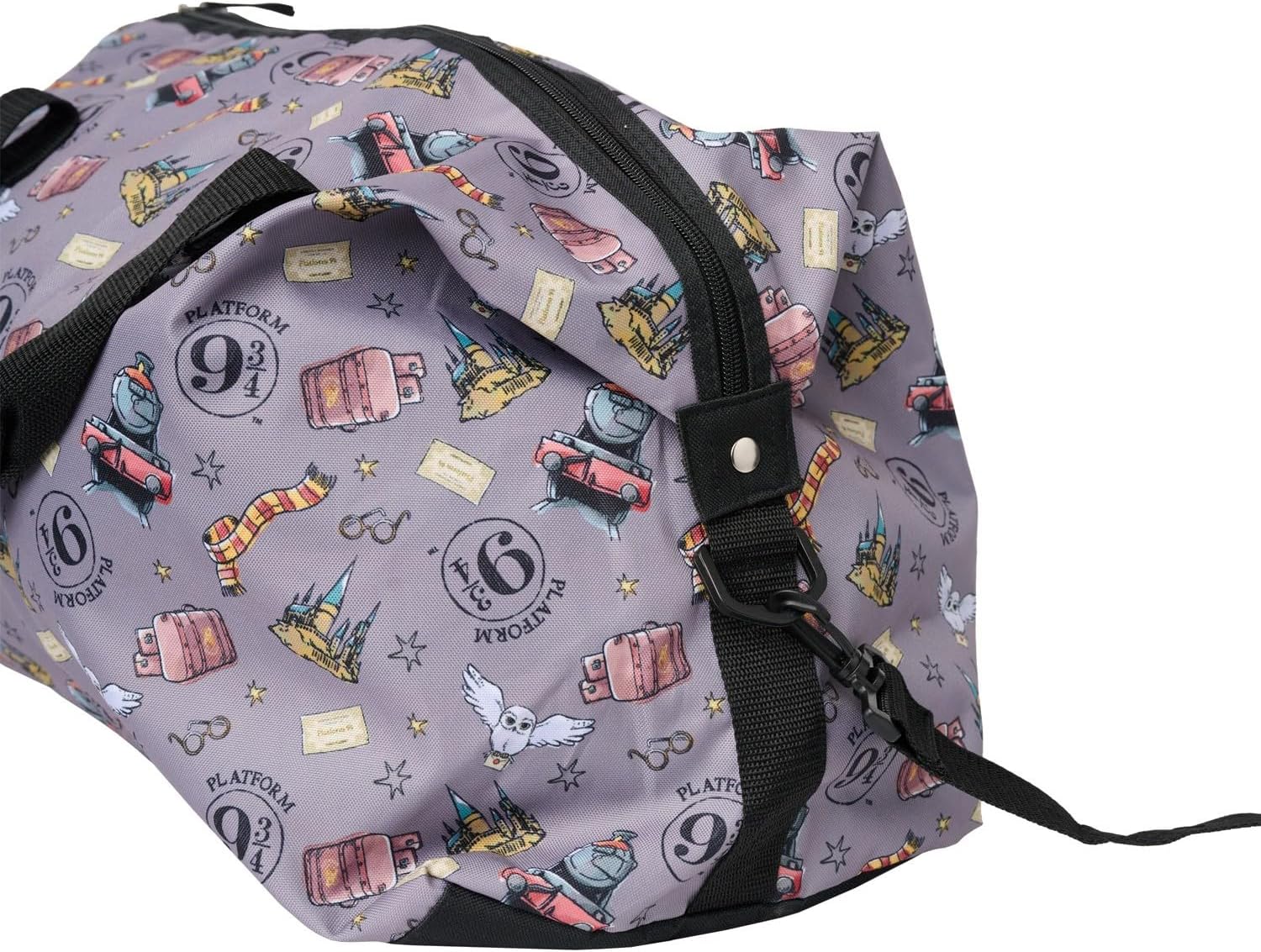Harry Potter Tote Duffel Bag Hogwarts All Over Print Owl Glasses Carry On Travel - Image 5