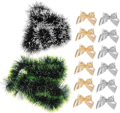 PRETYZOOM Guirnalda de oropel para mascotas, arte con leche, decoración para el hogar, guirnalda flocada, colgante, línea metálica, accesorios para