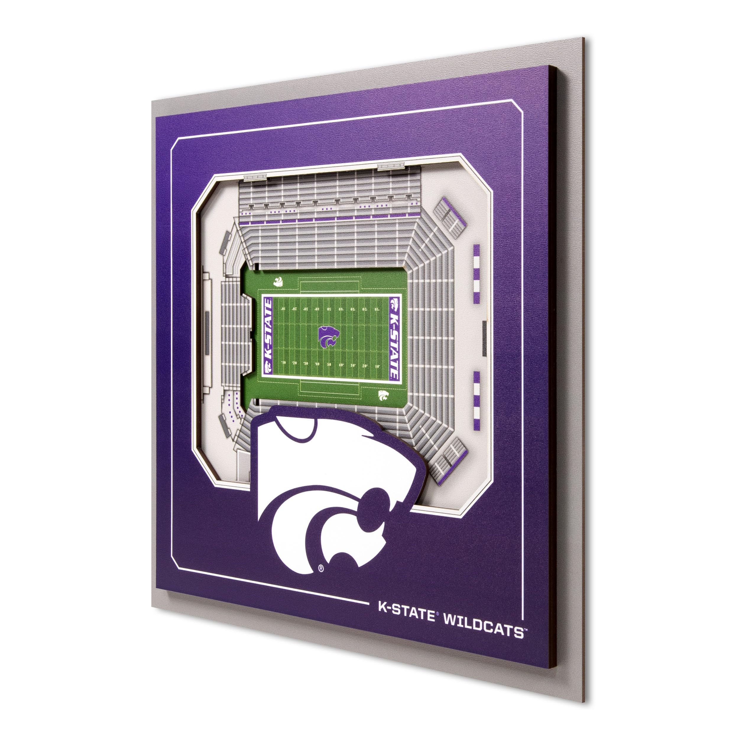 YouTheFan Officially-licensed NCAA Stadium Series 3D Wall Art - multi-layer team stadium replica, detailed sports fan gift, indoor decor