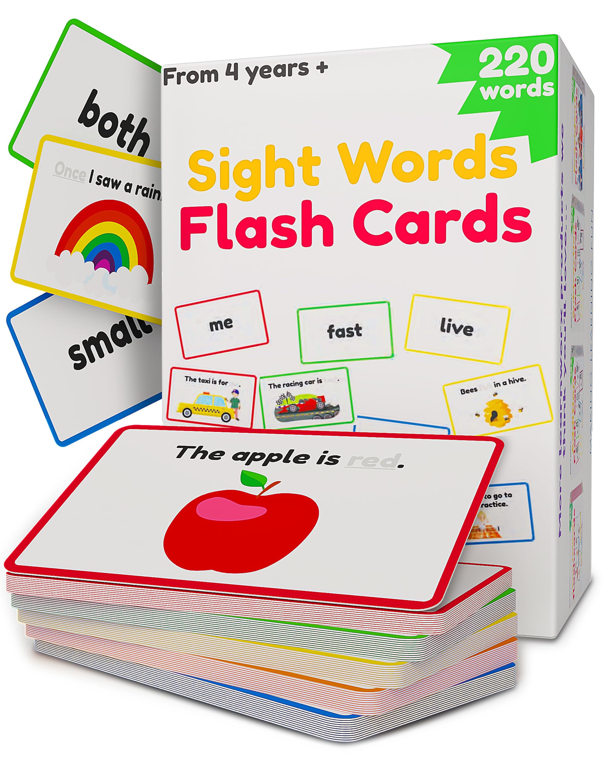Amazon.com: Sight Words Flash Cards for Kids Ages 4–8 | 220 Dolch