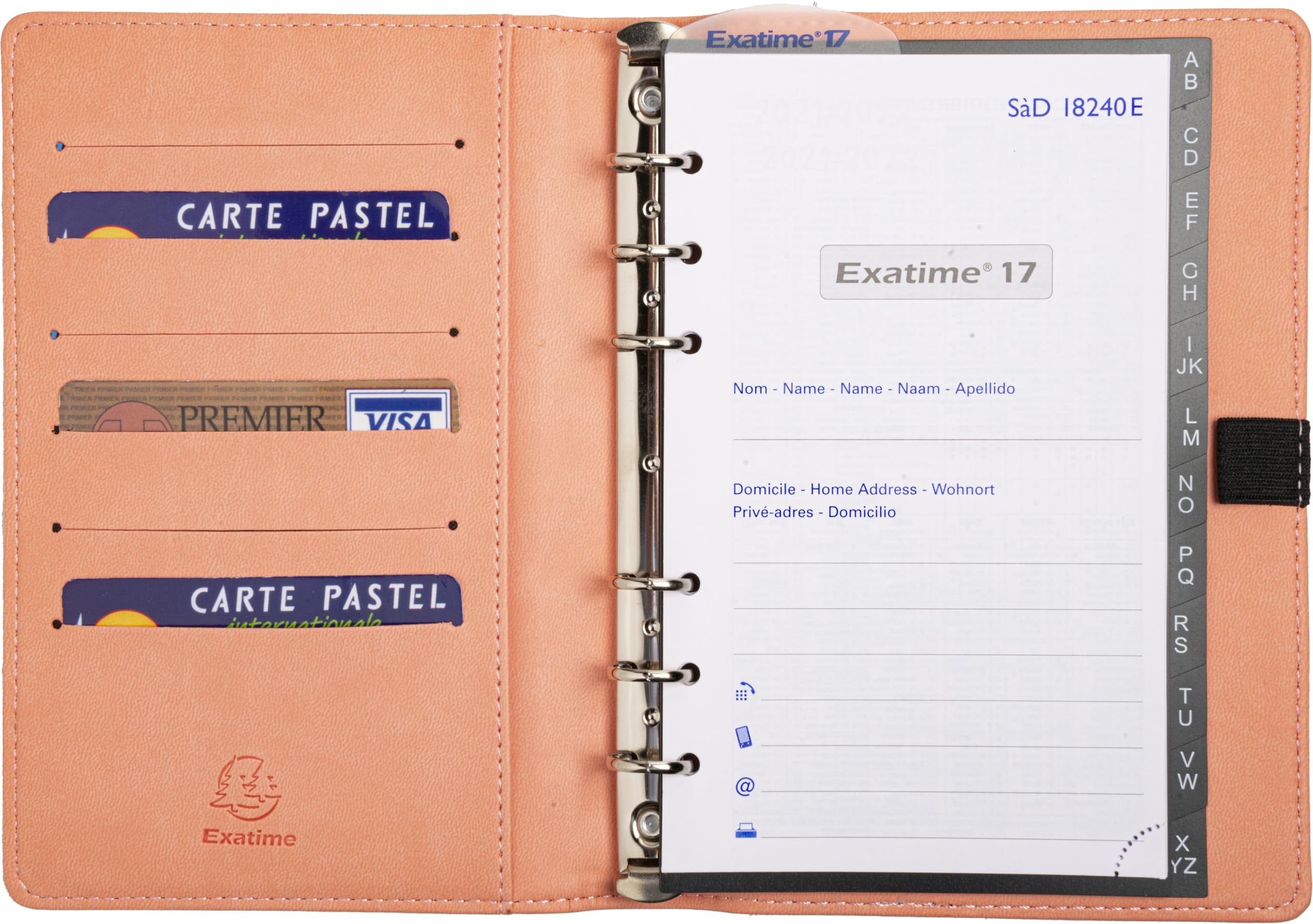 Exacompta - 74627E - Organiseur Exatime 17 light Méline - 14 x 19 cm - Semainier Septembre 2025 à décembre 2026 - 16 mois - Coloris rose