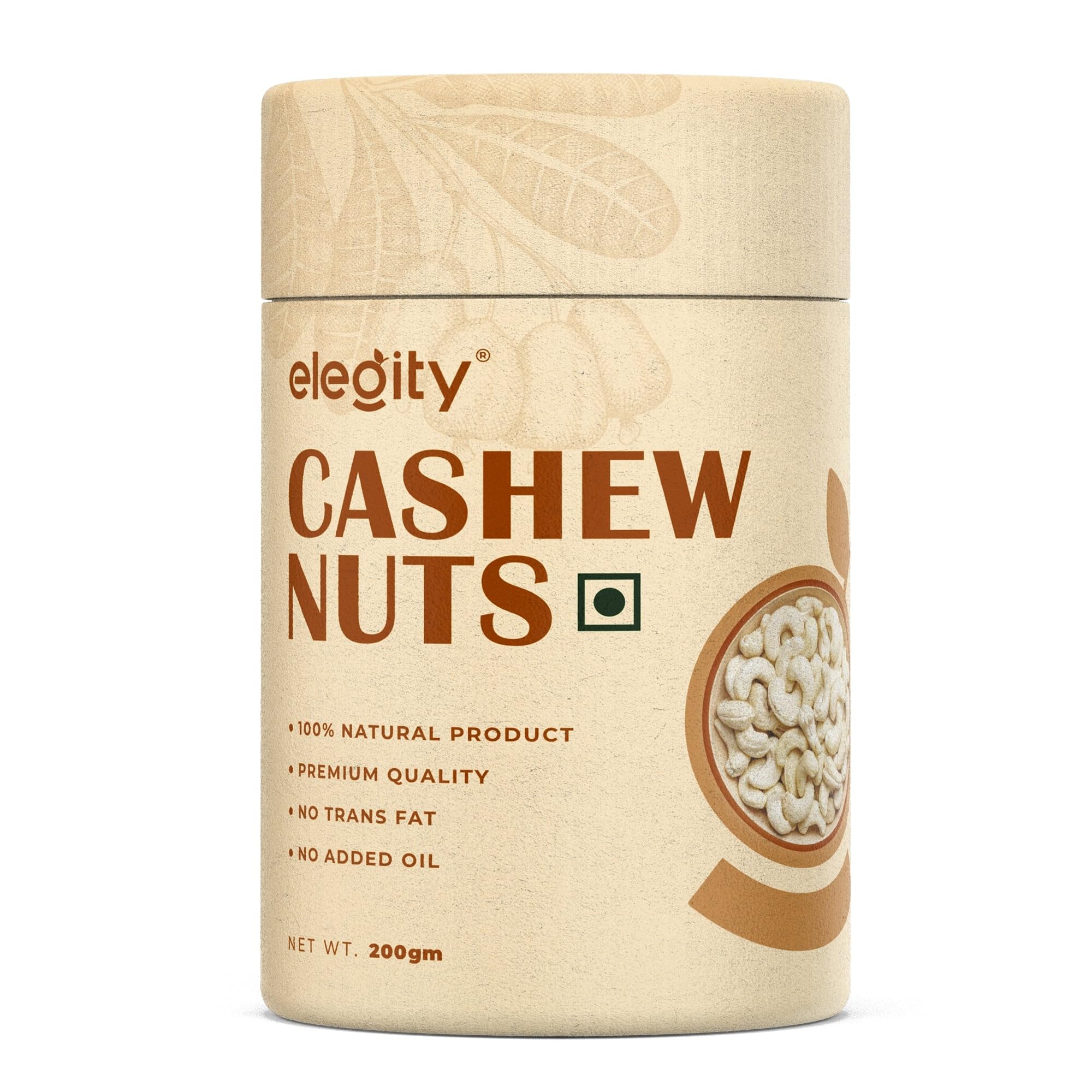 Elegity 100% Natural W210 Plain Cashew Papertube 200 gm | Whole Kaju - Nutritious, Delicious & Crunchy | No Added Preservatives in Dry Fruit | Source of Fibre, Rich in Protein (B0CMTMNZ5T) Amazon Price History, Amazon Price Tracker