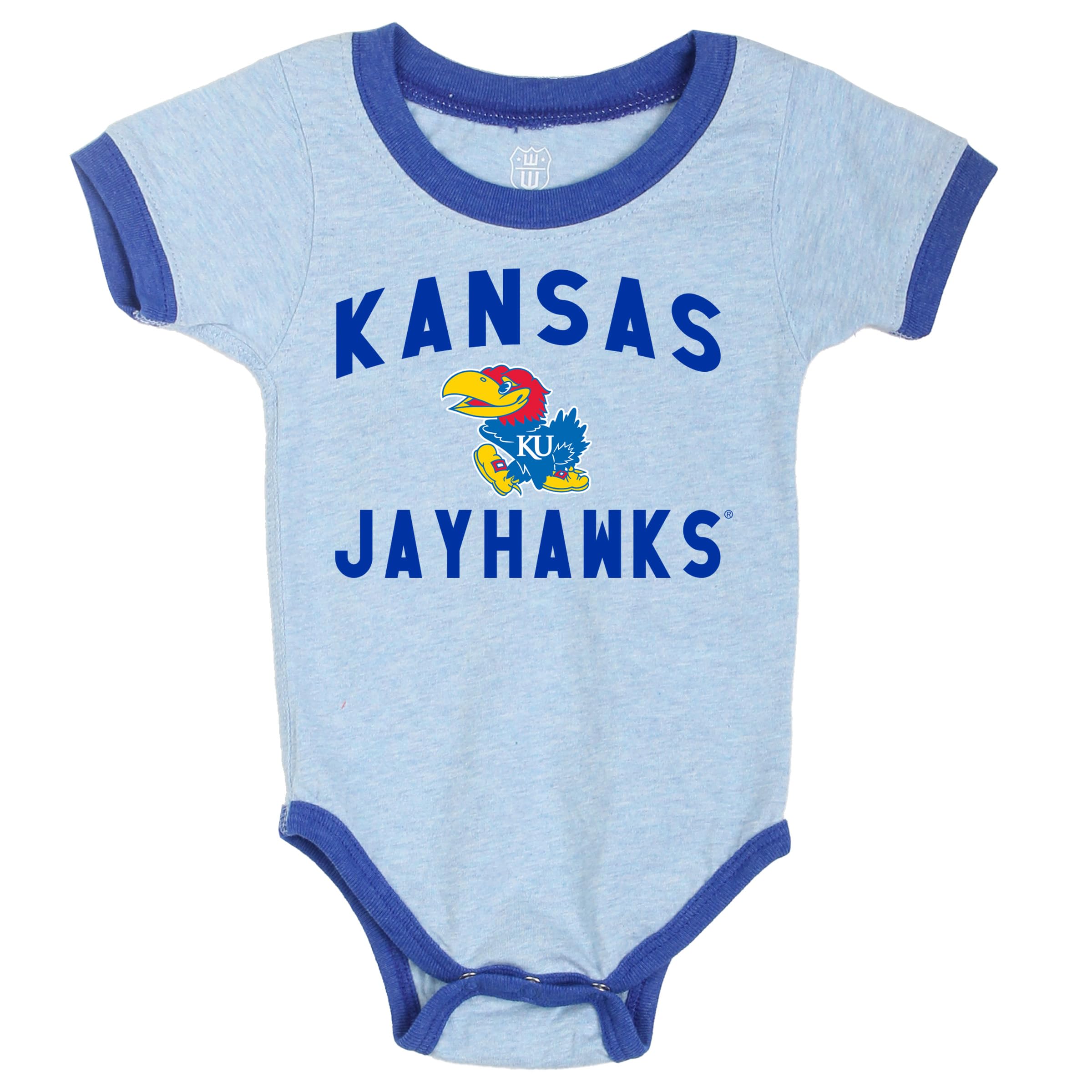 Wes and Willy NCAA Infant Bodysuit and Short Set,Kansas Jayhawks,18M,Lt Royal