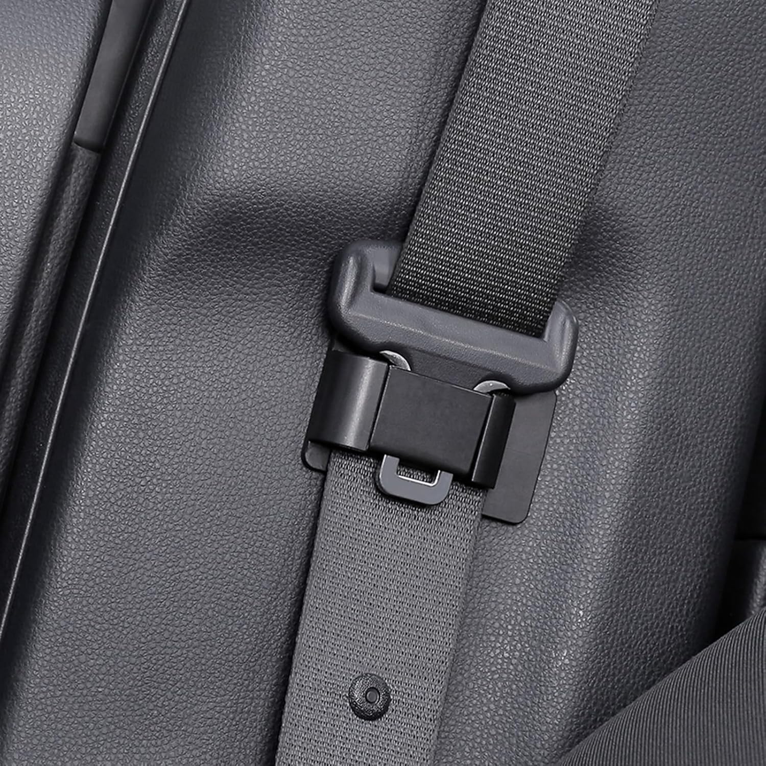 Aosseiye Seat Black Belt Stabilizer ABS Car Seat Belt