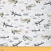 Vista 18 de The Yard - Tela de pájaros coloridos por yarda, diseño de hojas de palma en acuarela tropical, para proyectos de bricolaje en el hogar, tela rústica