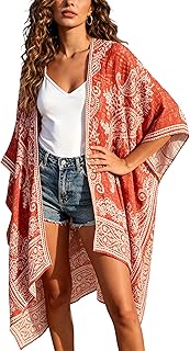 Breezy Lane Women's Kimono Cardigan Summer Swimsuit Coverups Beach Cover Up with Floral Print for Vacation Price In India
