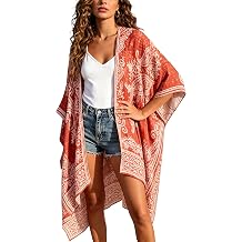 Breezy Lane Womens Kimono Cardigan Summer Swimsuit Coverups Beach Cover Up with Floral Print for Vacation