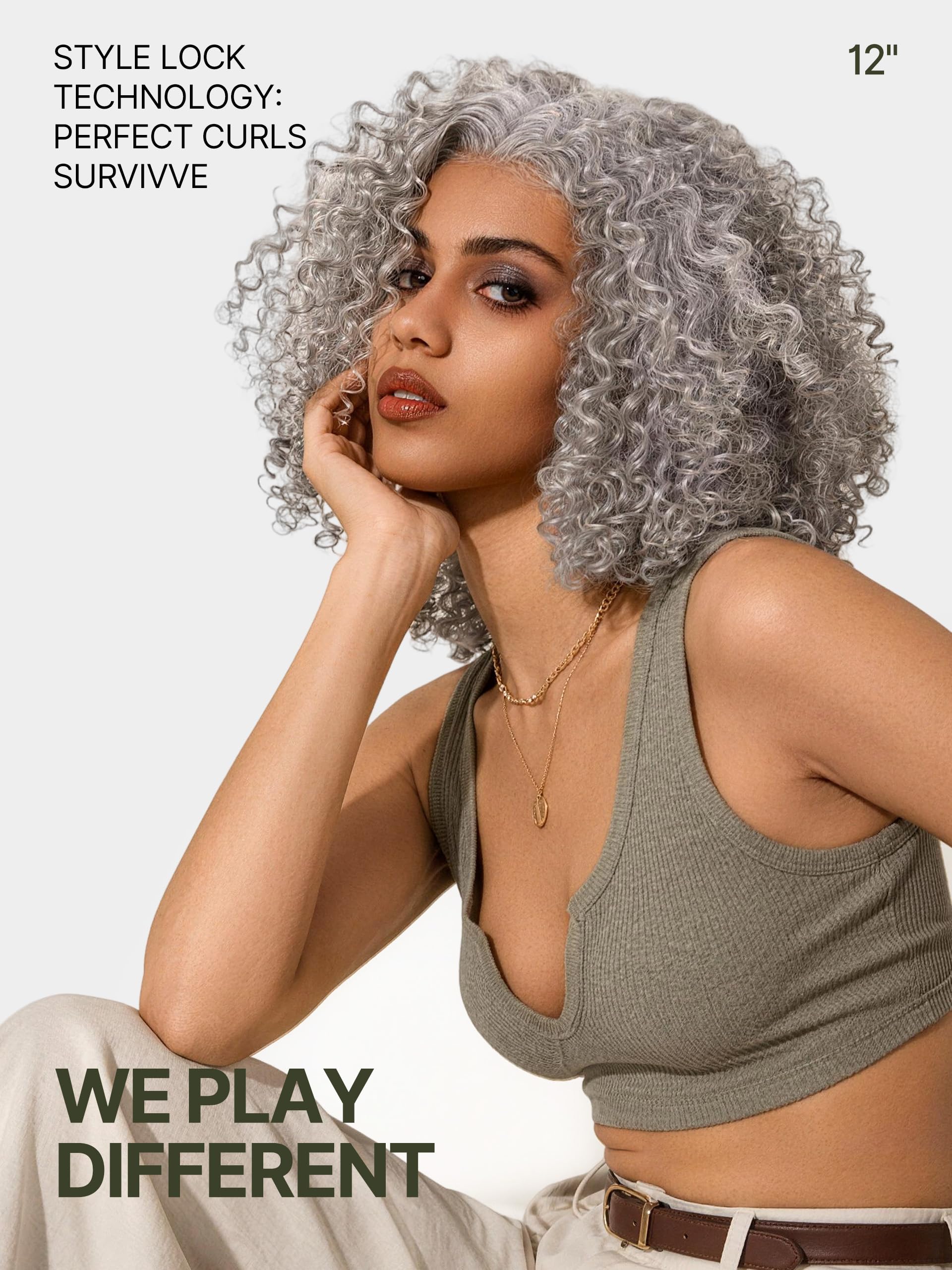Frodio Veralux Fiber Blend Human Hair Curly Headband Wig
