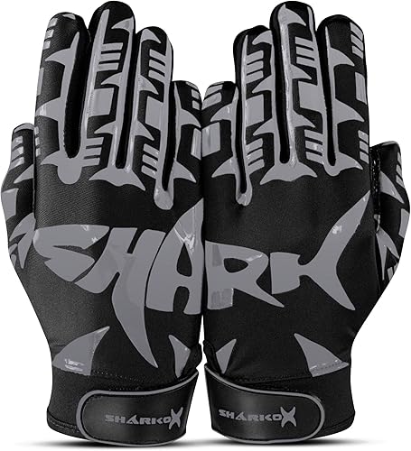 Guantes de fútbol antideslizantes, guantes de receptor ancho con alto agarre, tamaños perfectos para adultos y jóvenes, guantes de fútbol para