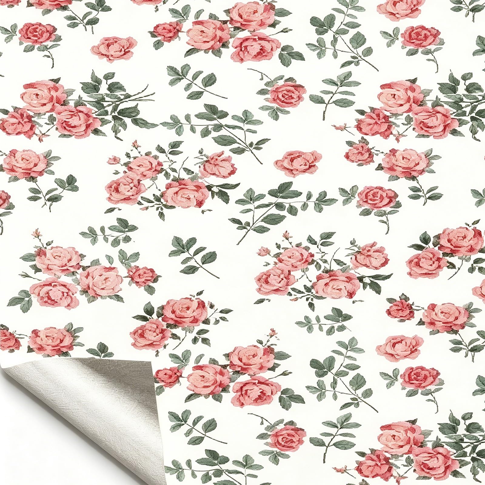 Zynqra C Peel And Stick Wallpaper,Pv Flower Textured,Removable,Bedroom And Bathroom(,L500cm/196.9In*W44cm/17.3In)