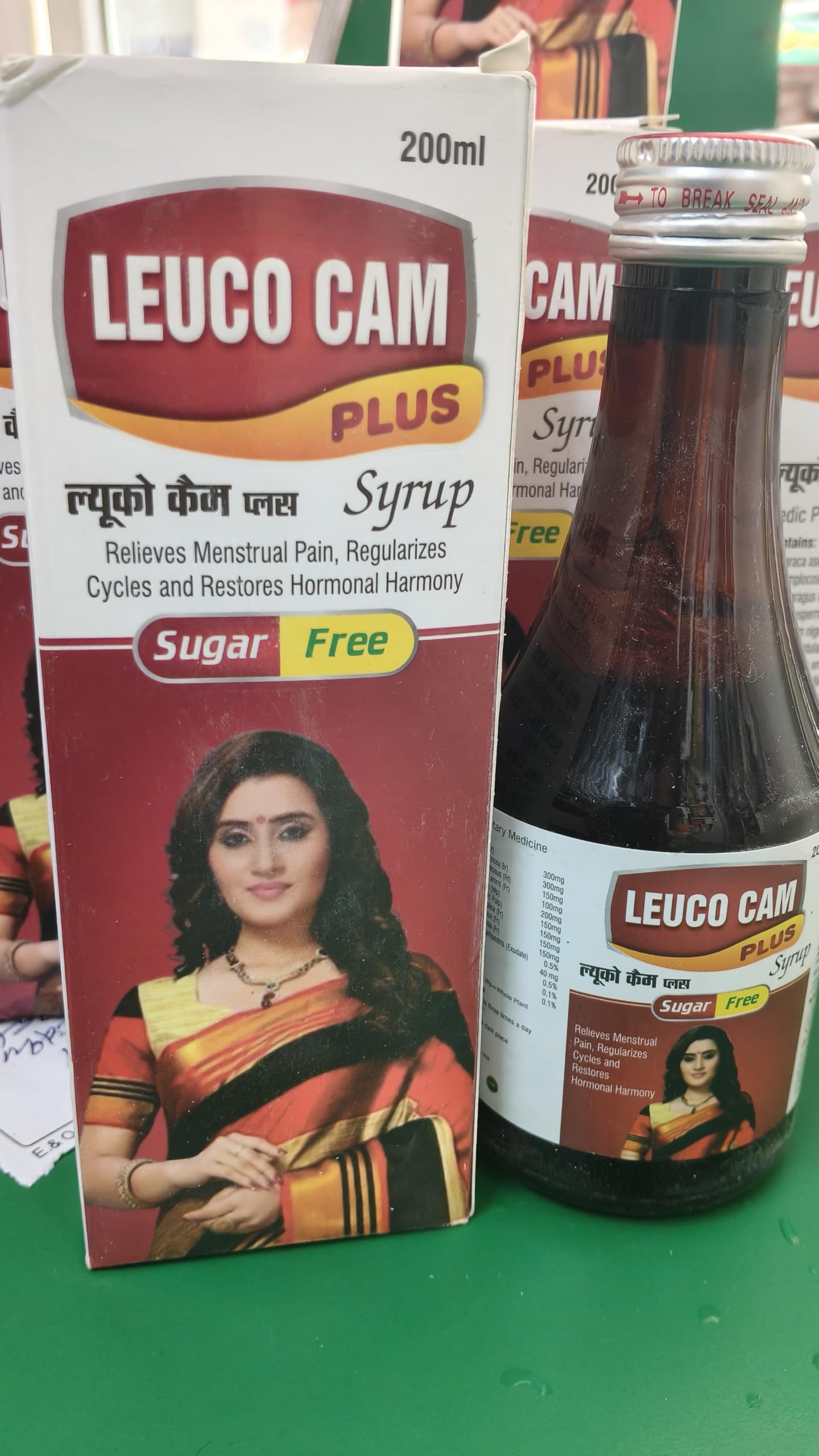 Leuco Cam Plus Syrup for Menstrual Pain Relief, 200ml | Sugar Free, Regularises Cycles, Hormonal Harmony, Ayurvedic Formula, Women's Health-image-39