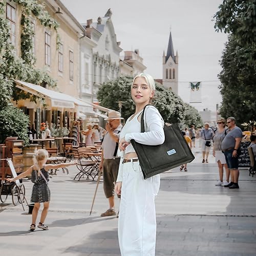 Miniatura 7 de UERRUAM Bolso de mano para mujer, bolsa de pana de trabajo, bolso cruzado para mujer, bolsas de viaje, bolsos de mano para uso diario
