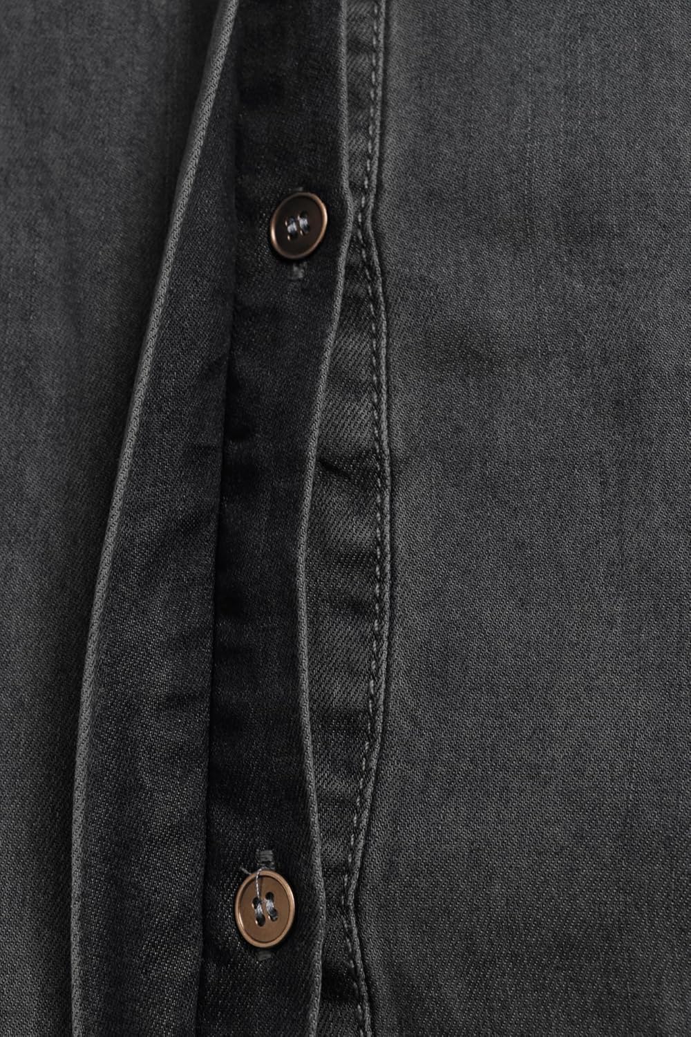 CHARTOU Women Long Sleeve Denim Button Up Shirt Dress Midi Jean Dress - Image 4