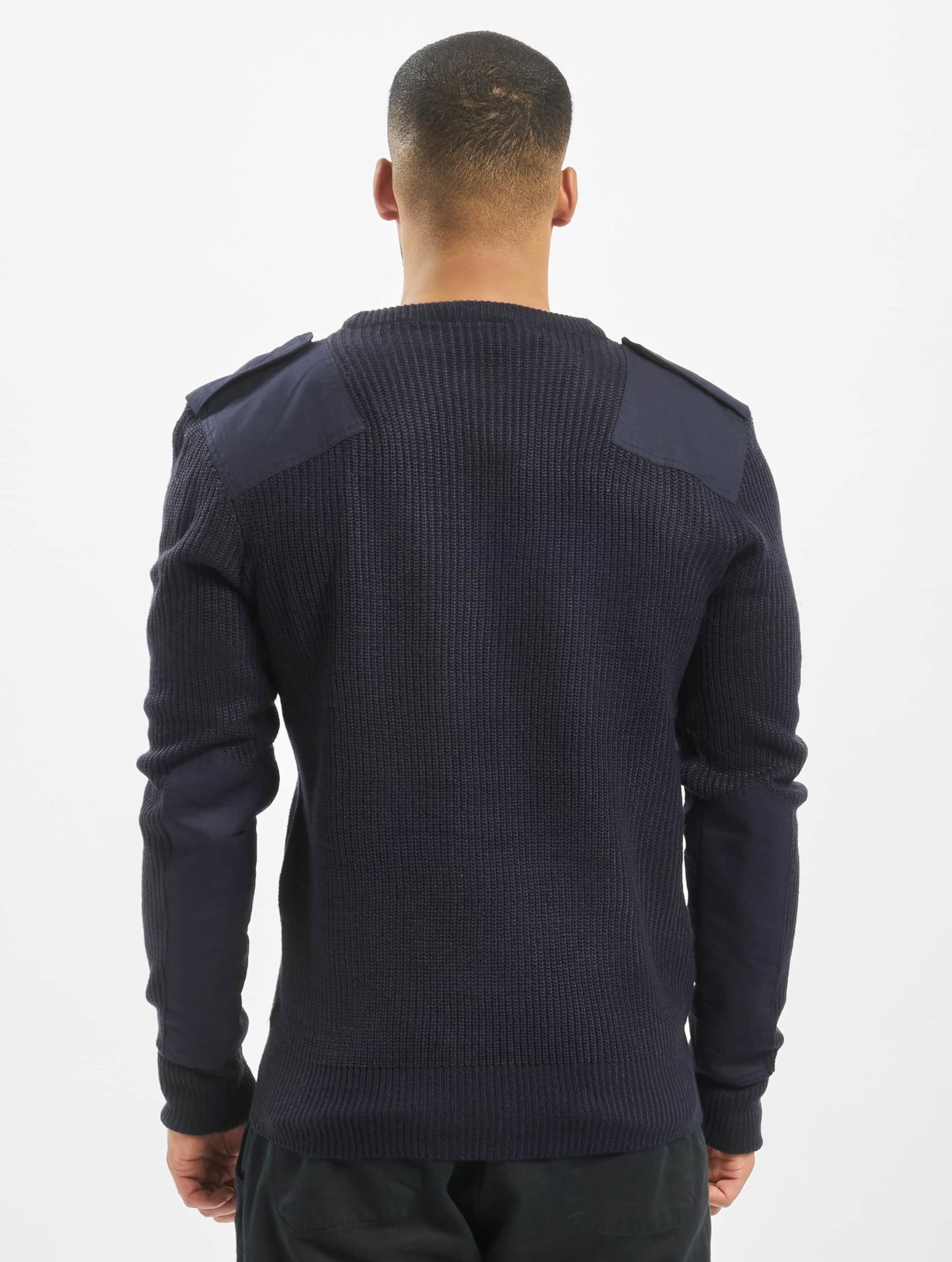 Brandit BW Pullover Hombre Jersey de Punto Aceituna Regular